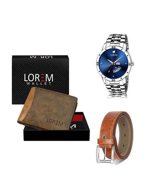 belt, wallet & watch gift combo - 19356076 - Very Small Image - 1