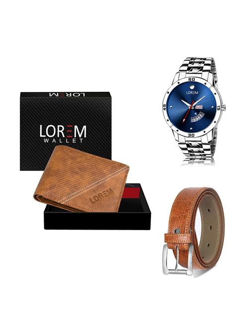 belt, wallet & watch gift combo - 19356083 - Very Small Image - 1