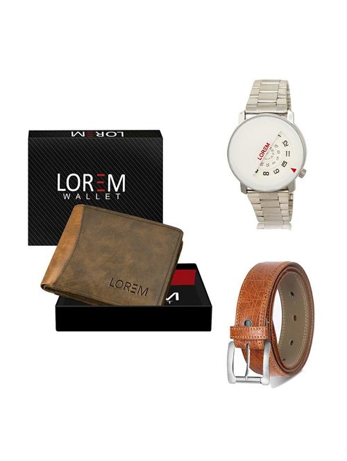 belt, wallet & watch gift combo - 19356121 - Very Small Image - 1