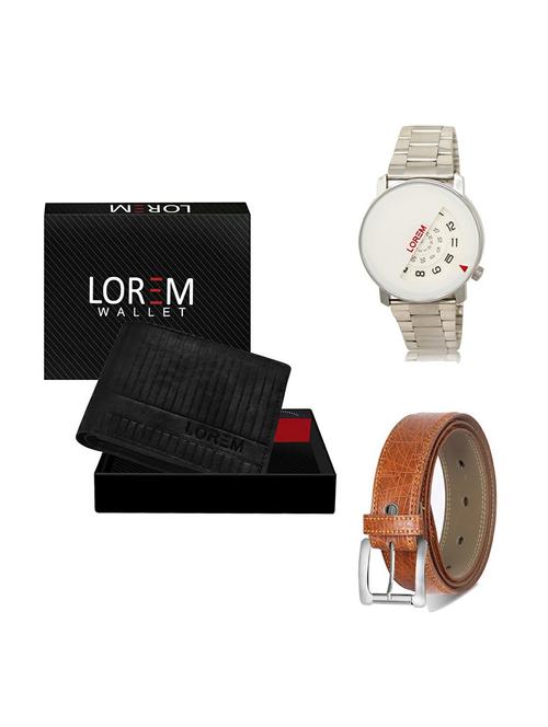 belt, wallet & watch gift combo - 19356126 - Very Small Image - 1
