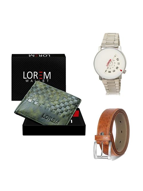 belt, wallet & watch gift combo - 19356133 - Very Small Image - 1