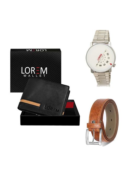 belt, wallet & watch gift combo - 19356137 - Very Small Image - 1
