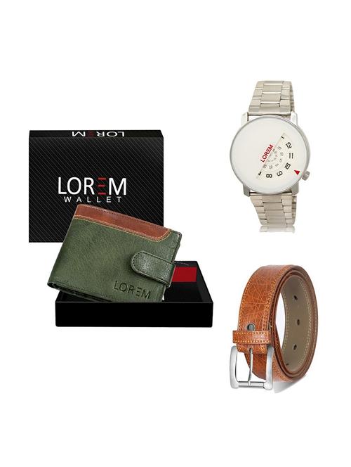 belt, wallet & watch gift combo - 19356141 - Very Small Image - 1