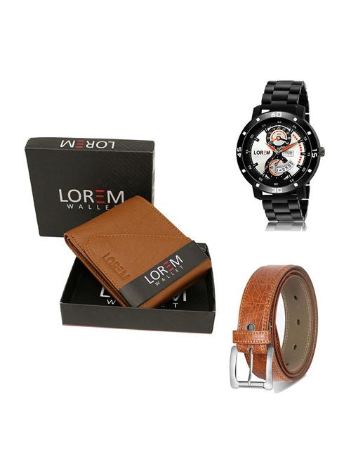 belt, wallet & watch gift combo - 19356142 - Very Small Image - 1