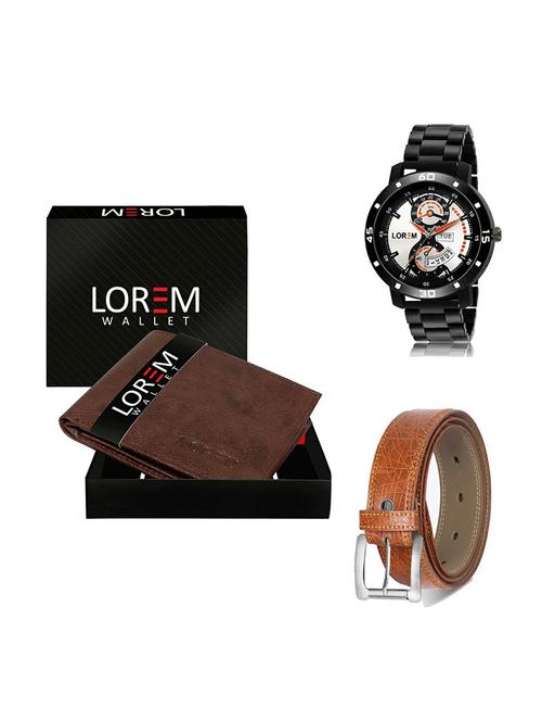 belt, wallet & watch gift combo - 19356152 - Very Small Image - 1