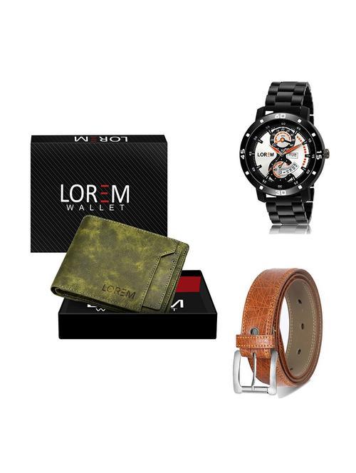 belt, wallet & watch gift combo - 19356156 - Very Small Image - 1