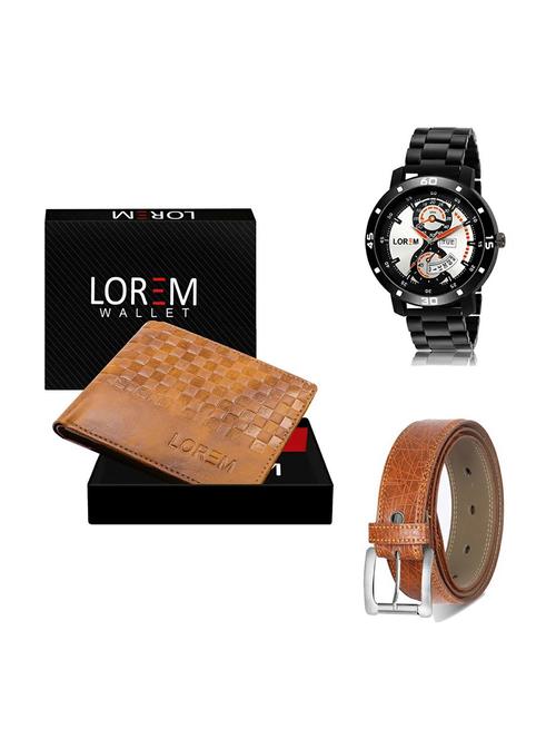 belt, wallet & watch gift combo - 19356177 - Very Small Image - 1