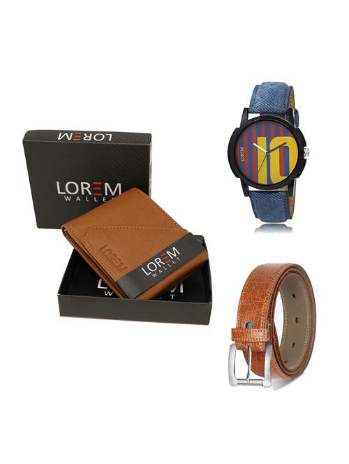 belt, wallet & watch gift combo - 19356187 - Very Small Image - 1