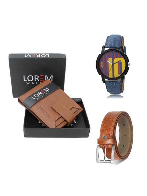 belt, wallet & watch gift combo - 19356195 - Very Small Image - 1