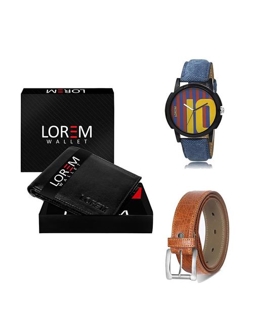 belt, wallet & watch gift combo - 19356200 - Very Small Image - 1