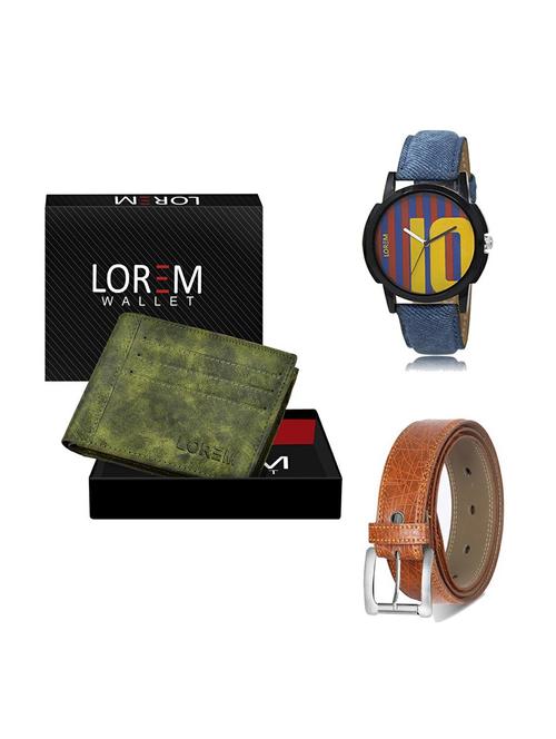 belt, wallet & watch gift combo - 19356202 - Very Small Image - 1