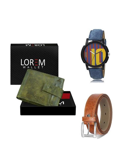 belt, wallet & watch gift combo - 19356207 - Very Small Image - 1