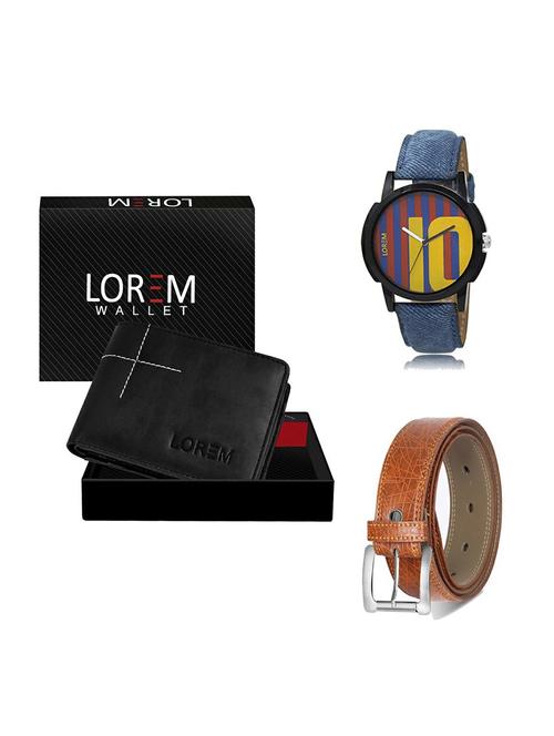 belt, wallet & watch gift combo - 19356225 - Very Small Image - 1