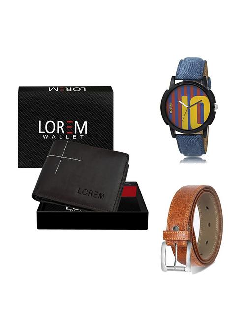 belt, wallet & watch gift combo - 19356226 - Very Small Image - 1