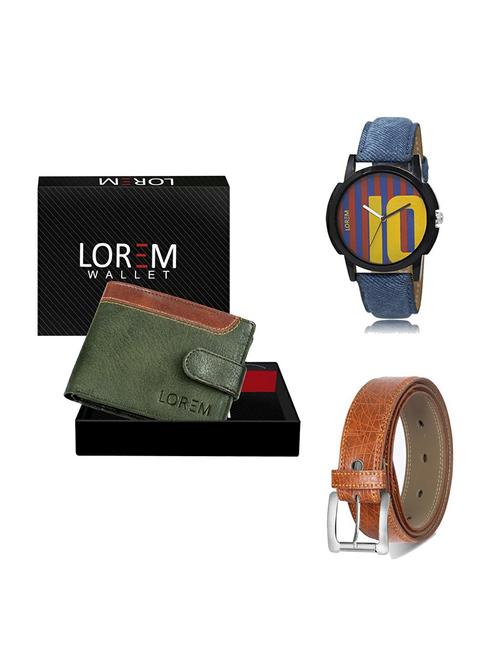 belt, wallet & watch gift combo - 19356231 - Very Small Image - 1