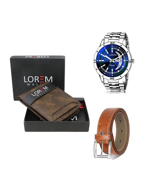 belt, wallet & watch gift combo - 19356235 - Very Small Image - 1