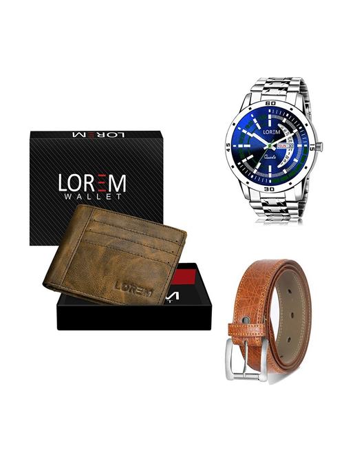 belt, wallet & watch gift combo - 19356249 - Very Small Image - 1