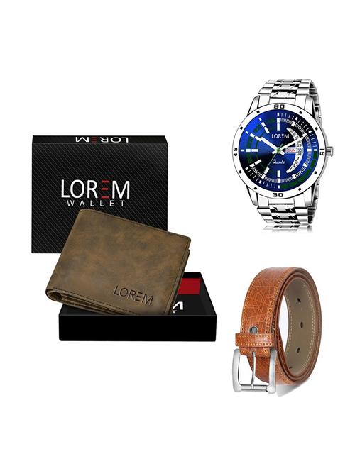 belt, wallet & watch gift combo - 19356255 - Very Small Image - 1