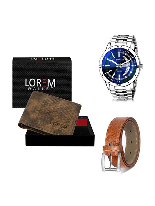 belt, wallet & watch gift combo - 19356258 - Very Small Image - 1