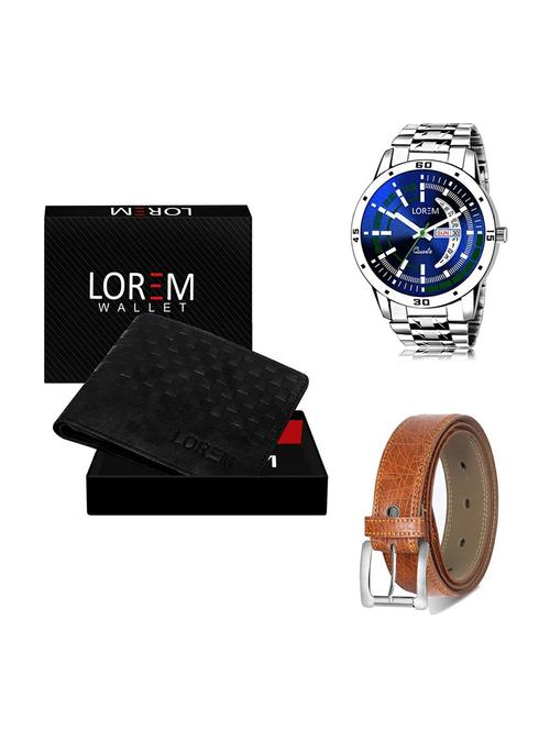 belt, wallet & watch gift combo - 19356269 - Very Small Image - 1