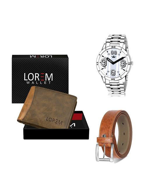 belt, wallet & watch gift combo - 19356301 - Very Small Image - 1