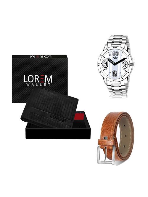 belt, wallet & watch gift combo - 19356306 - Very Small Image - 1