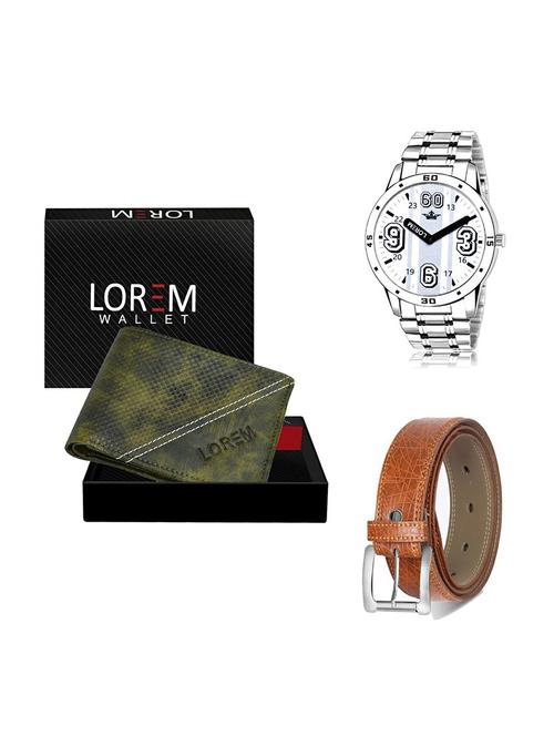 belt, wallet & watch gift combo - 19356309 - Very Small Image - 1
