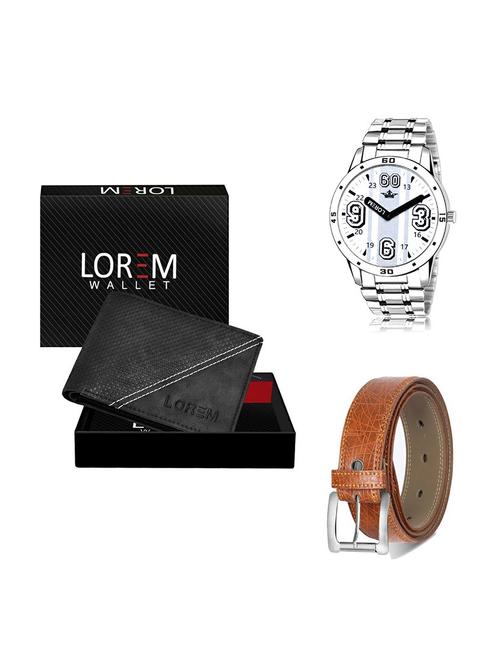belt, wallet & watch gift combo - 19356310 - Very Small Image - 1