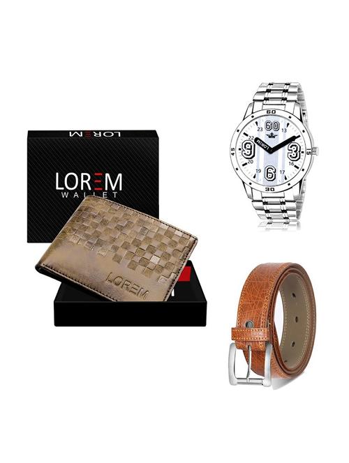belt, wallet & watch gift combo - 19356311 - Very Small Image - 1