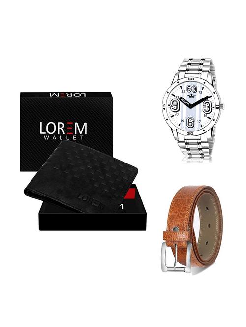 belt, wallet & watch gift combo - 19356314 - Very Small Image - 1