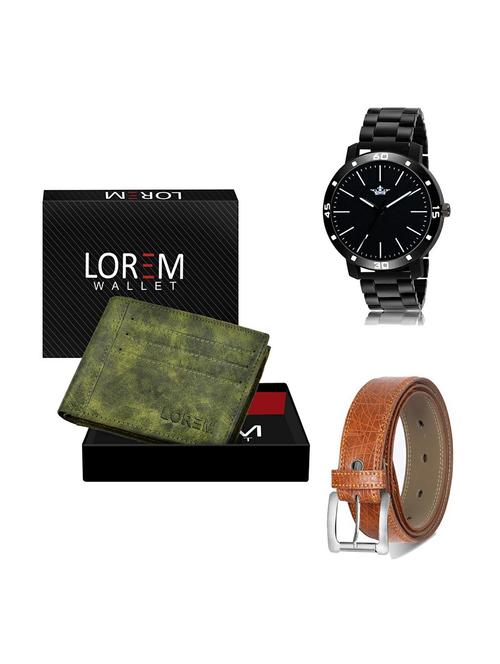 belt, wallet & watch gift combo - 19356337 - Very Small Image - 1