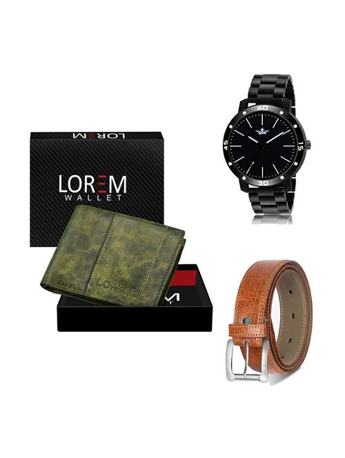 belt, wallet & watch gift combo - 19356338 - Very Small Image - 1