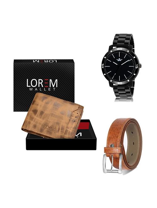 belt, wallet & watch gift combo - 19356341 - Very Small Image - 1