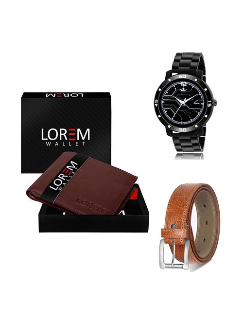 belt, wallet & watch gift combo - 19356379 - Very Small Image - 1