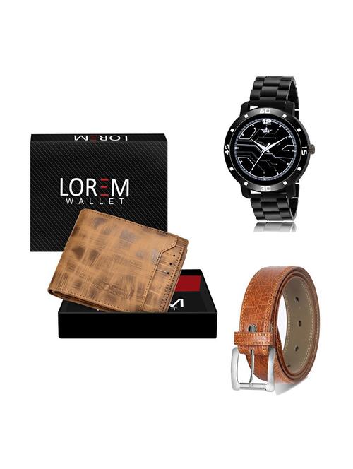 belt, wallet & watch gift combo - 19356386 - Very Small Image - 1