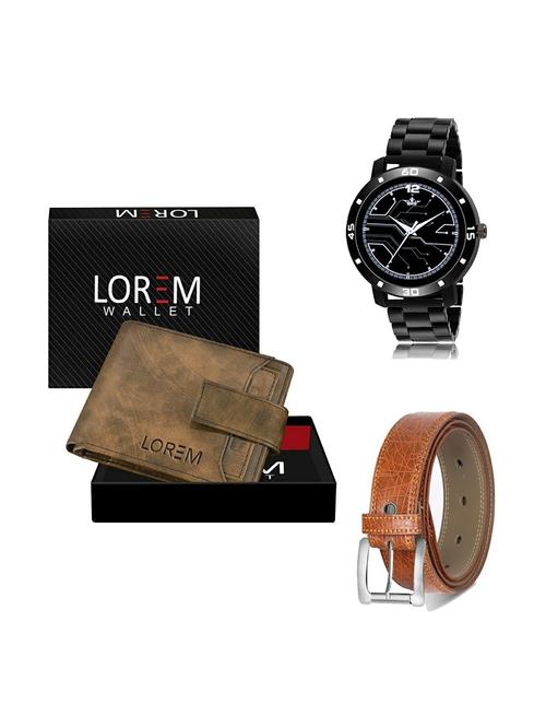 belt, wallet & watch gift combo - 19356388 - Very Small Image - 1