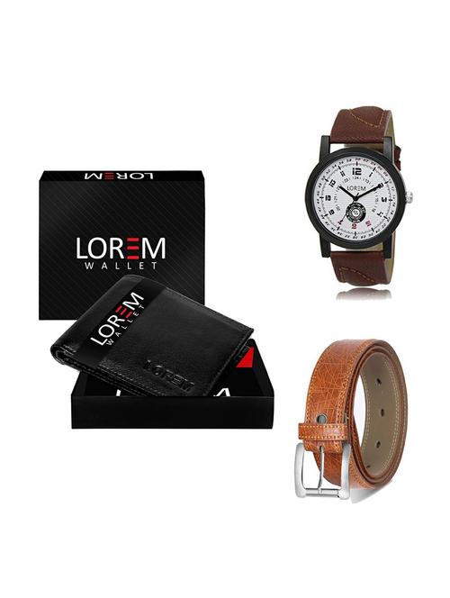 belt, wallet & watch gift combo - 19356425 - Very Small Image - 1