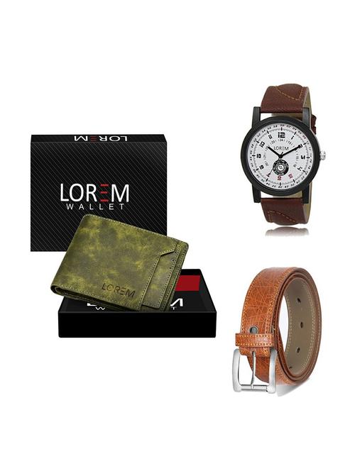 belt, wallet & watch gift combo - 19356426 - Very Small Image - 1