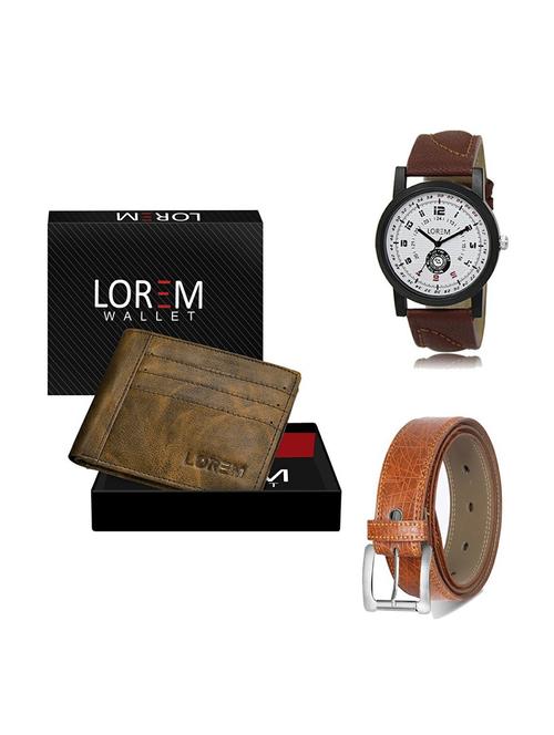 belt, wallet & watch gift combo - 19356429 - Very Small Image - 1