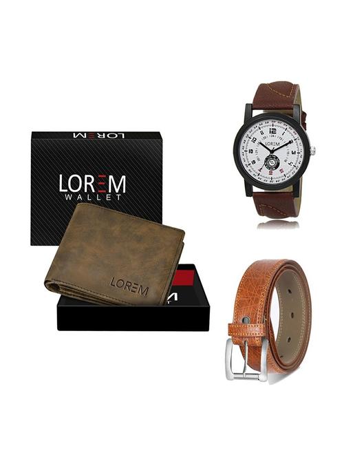 belt, wallet & watch gift combo - 19356435 - Very Small Image - 1