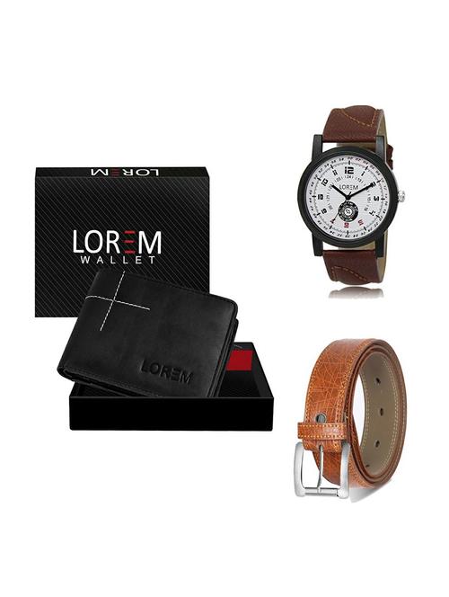 belt, wallet & watch gift combo - 19356450 - Very Small Image - 1