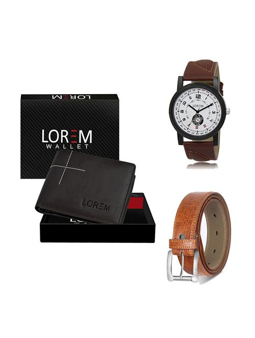 belt, wallet & watch gift combo - 19356451 - Very Small Image - 1