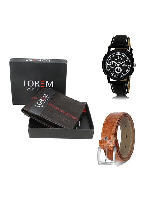 belt, wallet & watch gift combo - 19356462 - Very Small Image - 1
