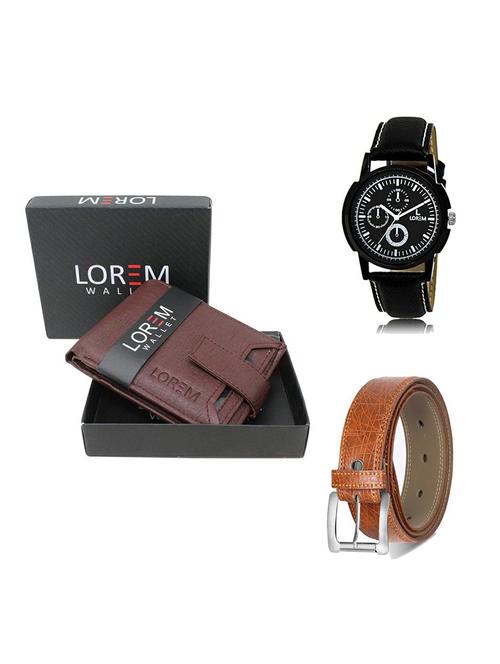 belt, wallet & watch gift combo - 19356464 - Very Small Image - 1
