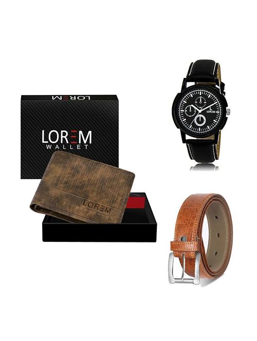 belt, wallet & watch gift combo - 19356483 - Very Small Image - 1
