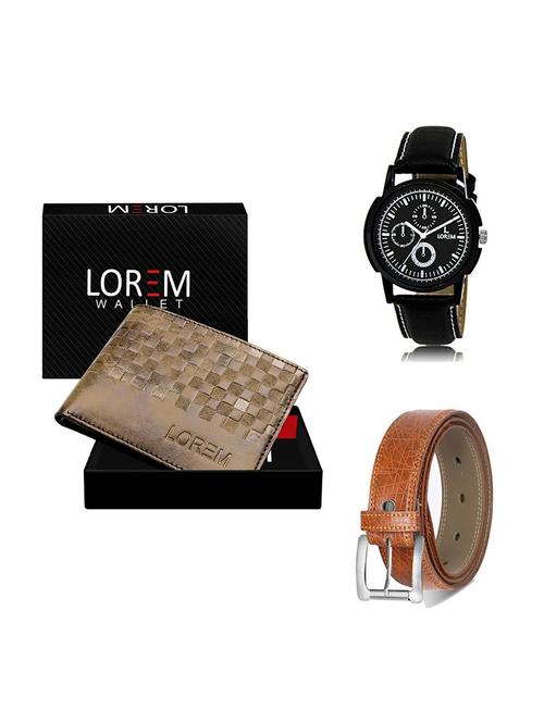 belt, wallet & watch gift combo - 19356491 - Very Small Image - 1
