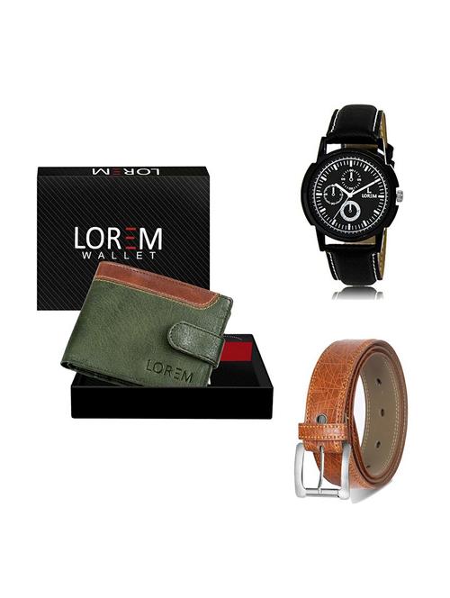 belt, wallet & watch gift combo - 19356501 - Very Small Image - 1