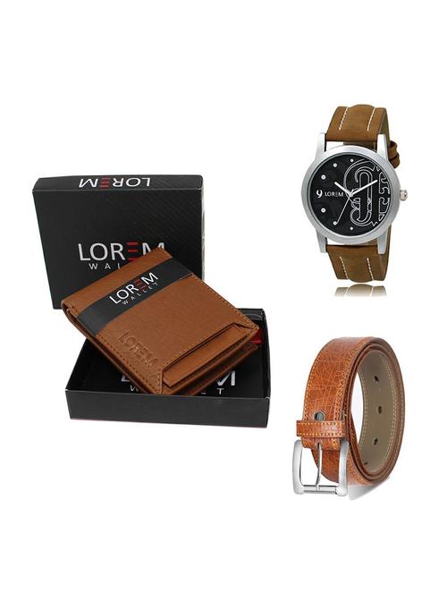 belt, wallet & watch gift combo - 19356504 - Very Small Image - 1