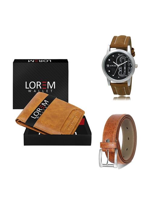 belt, wallet & watch gift combo - 19356506 - Very Small Image - 1