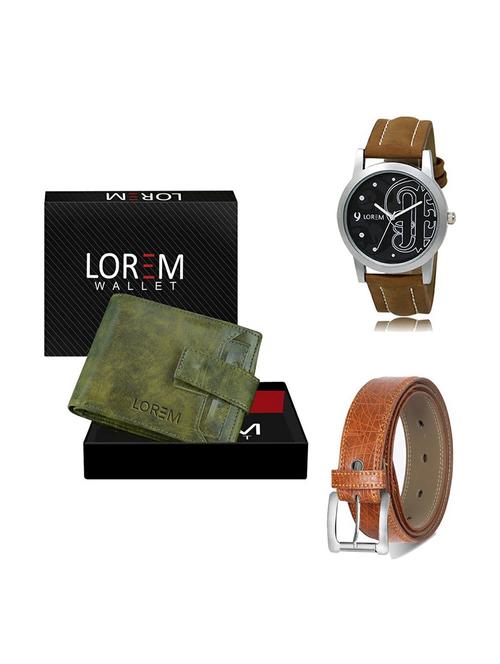 belt, wallet & watch gift combo - 19356522 - Very Small Image - 1